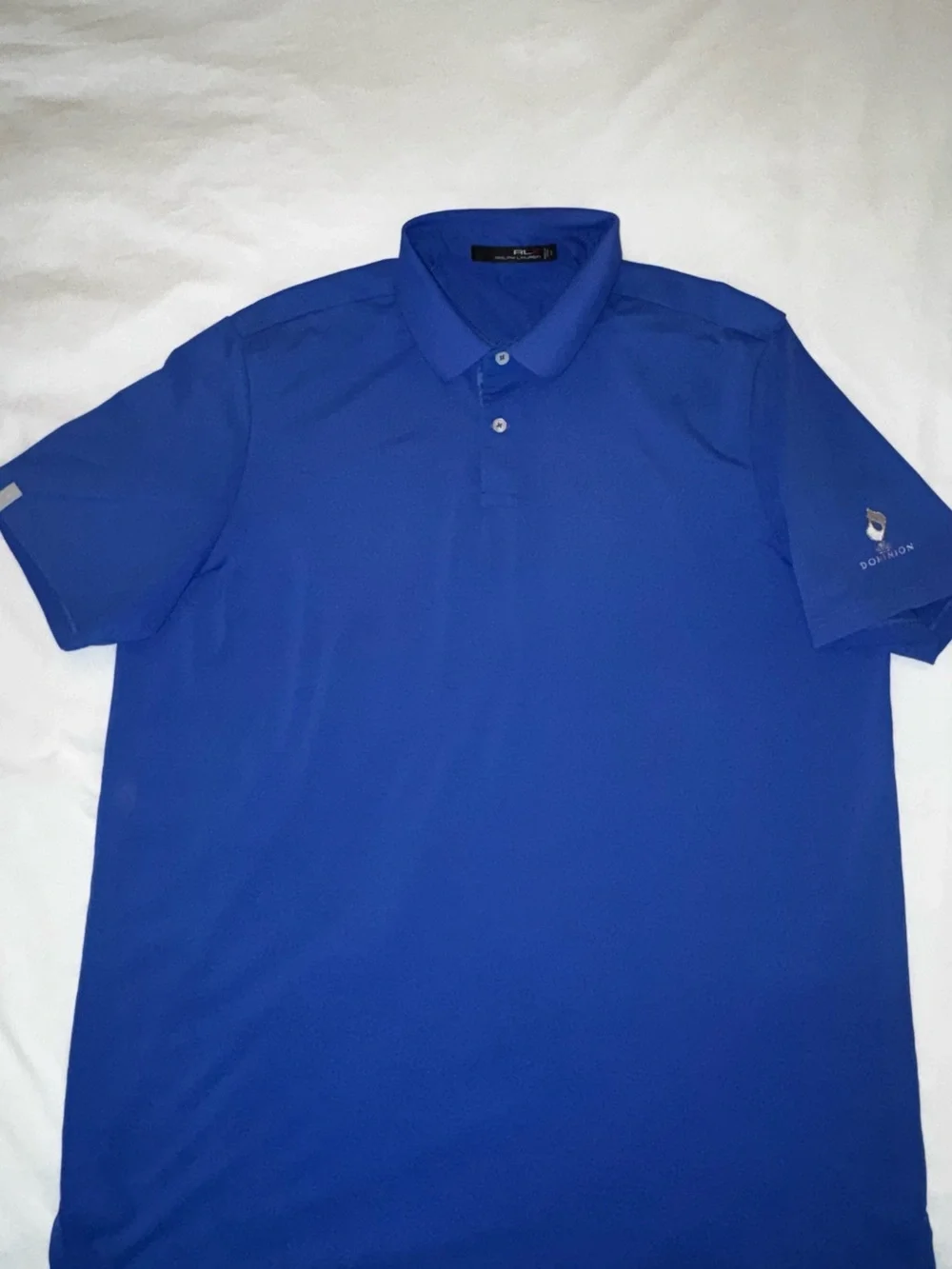 RLX Ralph Lauren Men's Royal Blue Polo Shirt “The Dominion Country Club”